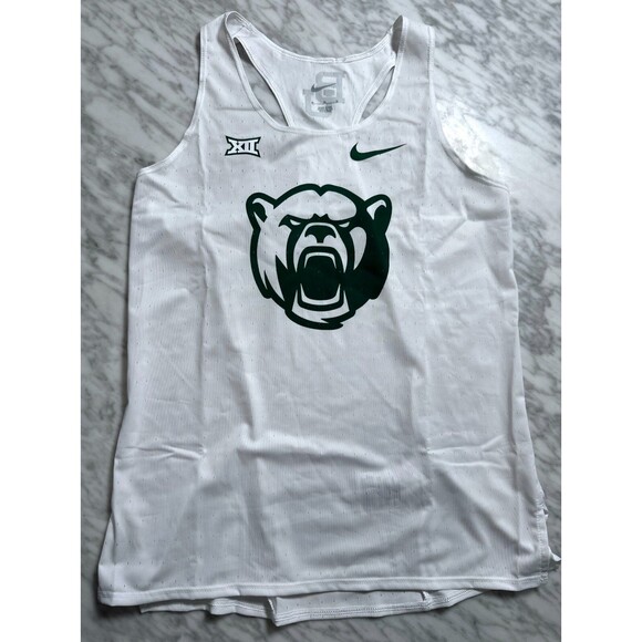 Nike Baylor Bears Track Singlet running White Men’s Medium DA5225 121 RARE NEW - Picture 1 of 8